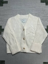 Abercrombie  Fitch Sweater Womens Medium Ivory Cable Knit Cardigan