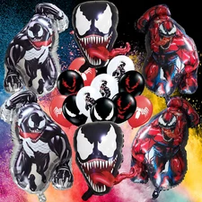 18pc venom foil latex Balloons party supplies decoration theme idea spiderman