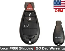 1x New Factory OEM Genuine Key Fob For Dodge Chrysler with Uncut Key.
