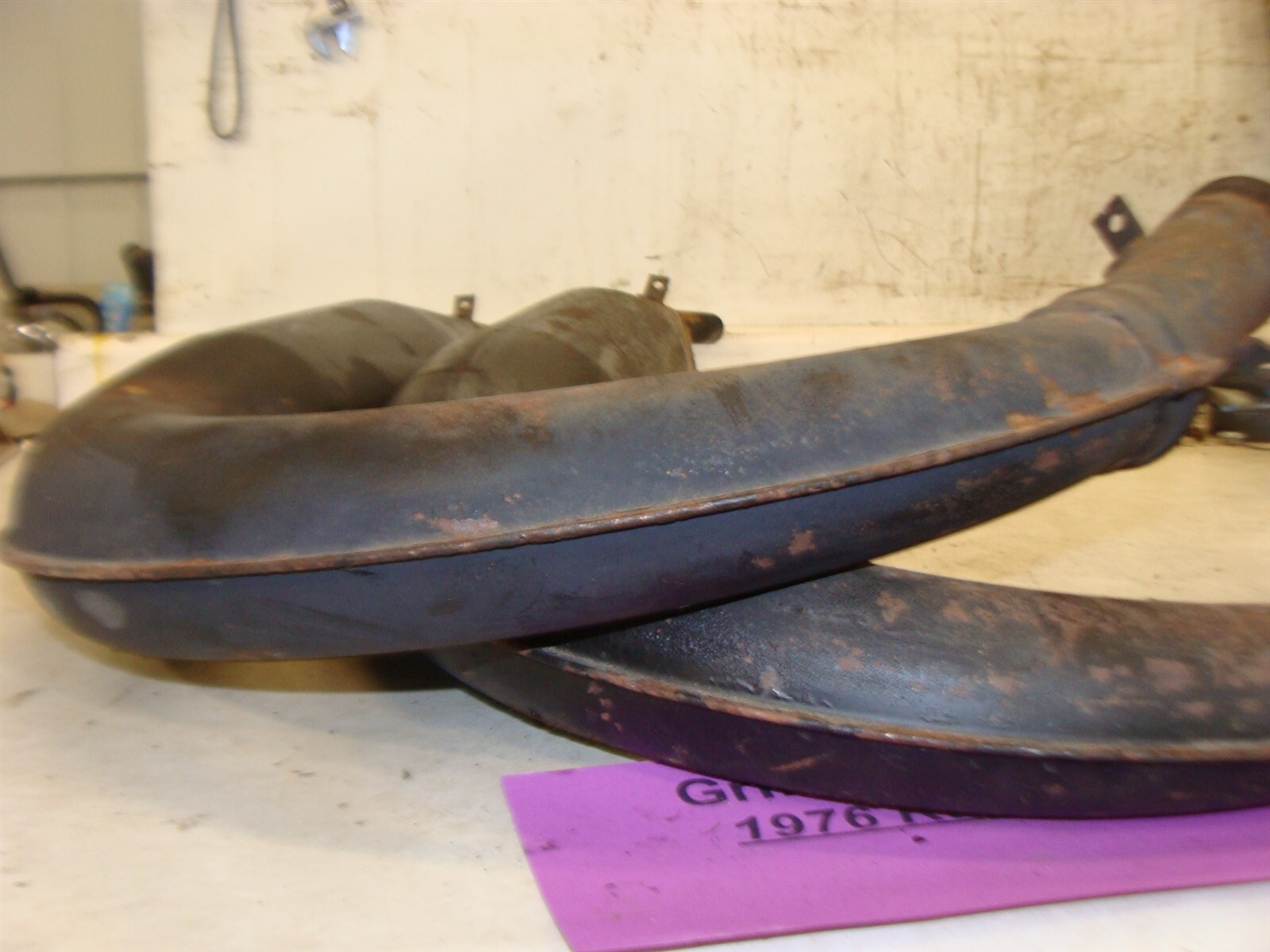 1976 RUPP NITRO 340 440? twin dual exhaust pipe expansion chamber oem