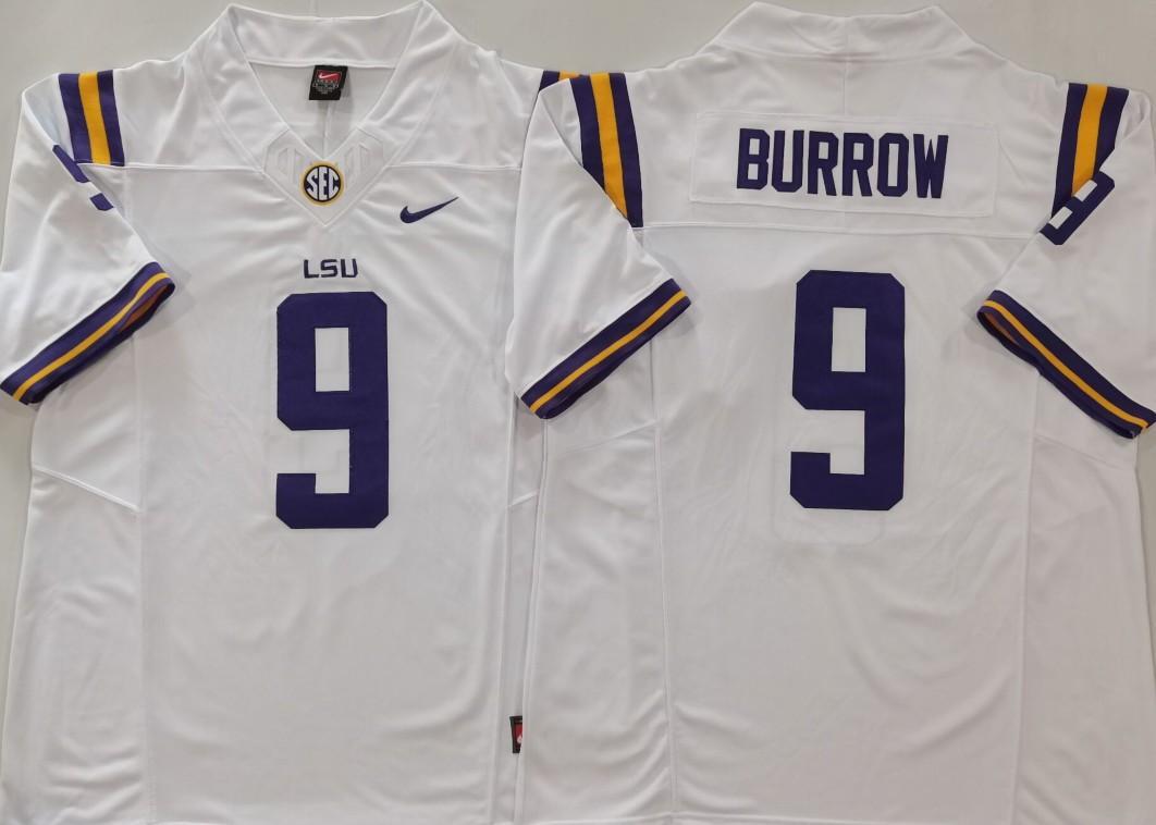 Joe Burrow LSU Tigers Men Jersey - All Stitched White | eBay