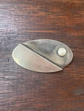 Brynner Bryner Sterling Pearl Pin Brooch Modernist Mid-Century MCM