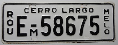 Nummernschild aus Uruguay  aus CERRO LARGO, alter Typ. E-58675