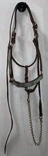 CIRCLE Y WESTERN GERMAN SILVER SHOW HALTER & LEAD #46201