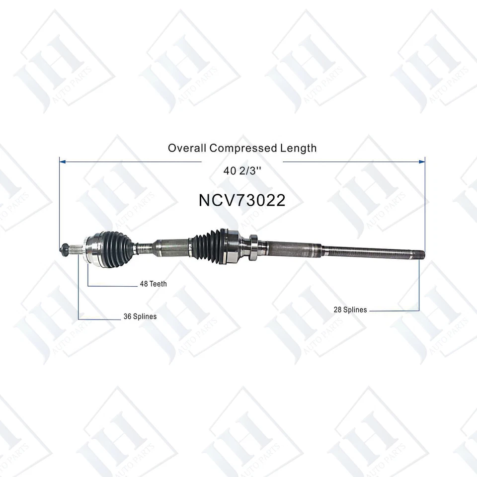 Eje CV pasajero delantero derecho OE para Volvo XC90 2005 06 07 08 09 10 11 AWD Foto 2 de 4