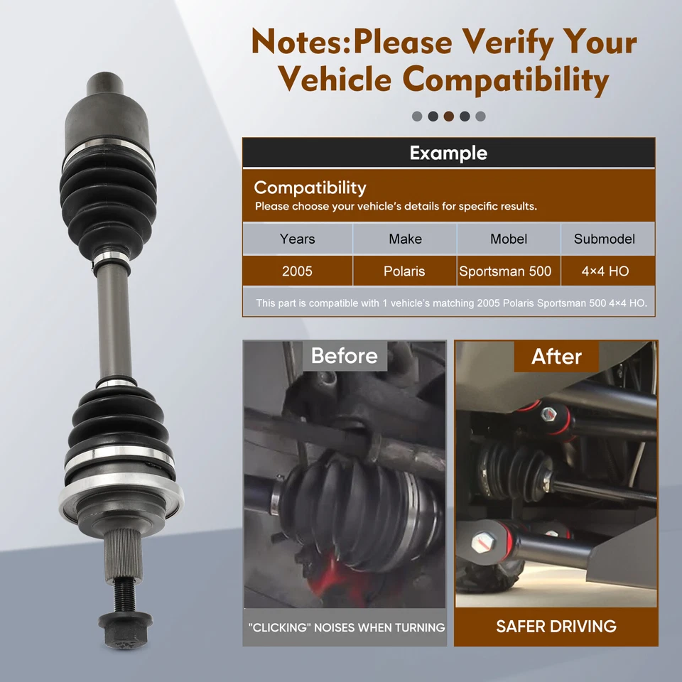Front Left CV Axle Shaft For MERCEDES-BENZ E320 E350 E500 E550 4Matic - Image 4 of 4
