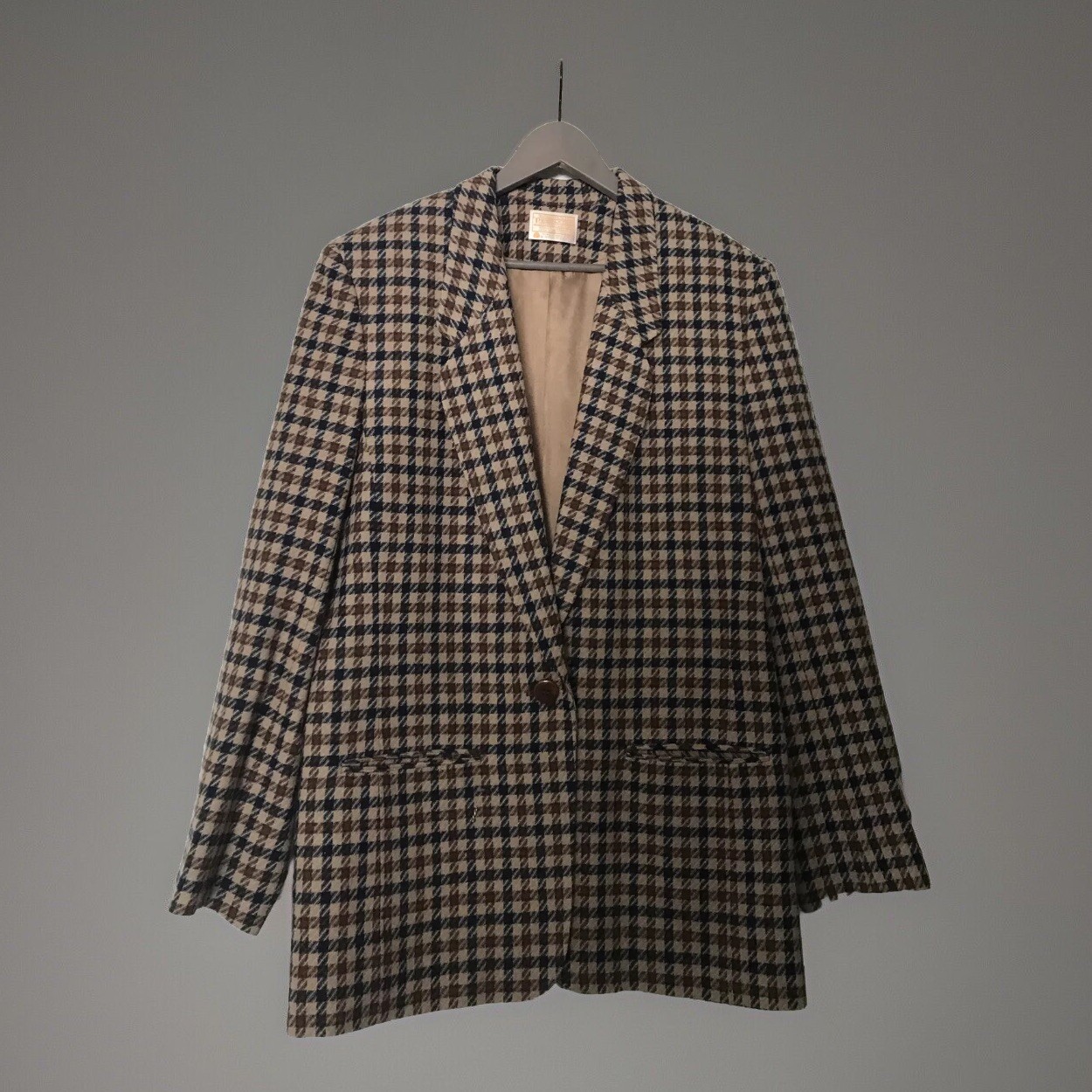 Vintage Checked Pendleton Blazer Jacket Brown Tal… - image 3