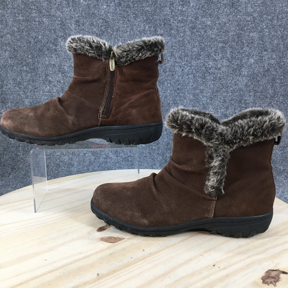 Khombu boots shearling trim best sale boot