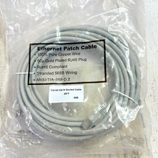 Cat6A Ethernet Patch Cable 10G Pure Copper Network Internet Cord Gold Plate RJ45