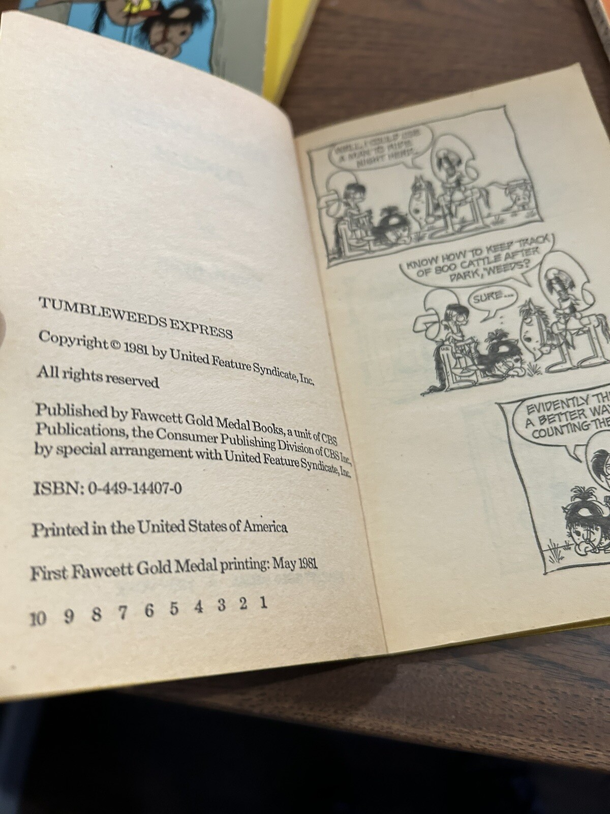 Tumbleweeds Express by Tom K. Ryan 1981 Paperback Fawcett Gold Medal 1st COMICS