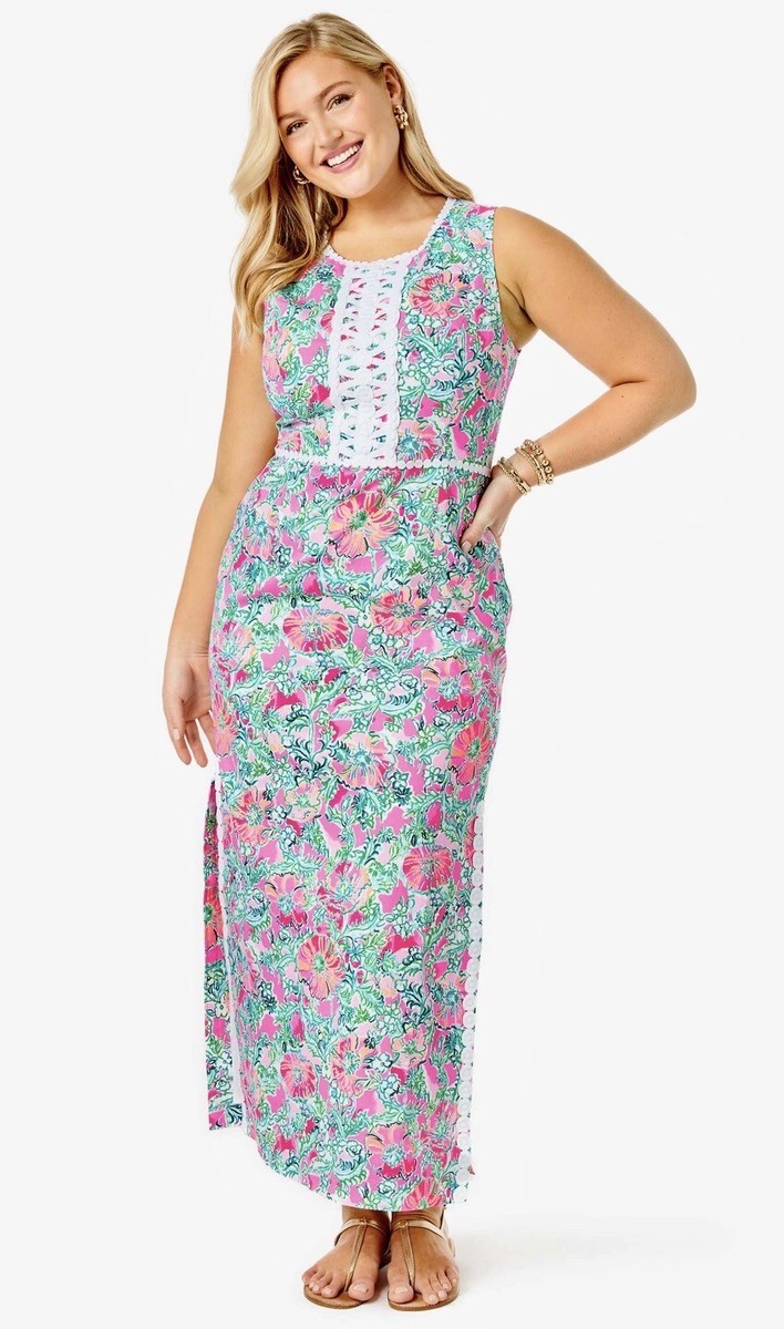 NWT Lilly Pulitzer Ashler Soleil Pink Perfect Poppy Dobby