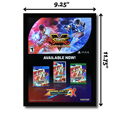 セイ 2020 Street Fighter V/Mega Man Zero/ZX Framed Print Ad/Poster PS4