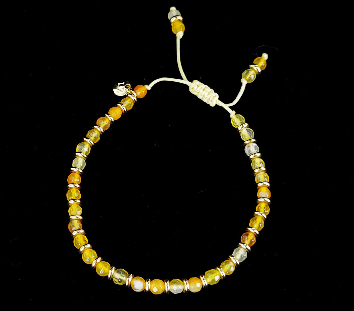 Estate Yellow Quartz Semi Precious Stone Beaded Lola … Gem