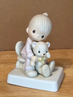 Precious Moments -Boy w/Teddy Bea ''BEAR YE ONE ANOTHER'S BURDENS'' r -#E5200