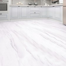 PVC Self-Adhesive Floor Panel Tiles Waterproof Marble Effect Flooring 0.61x10M