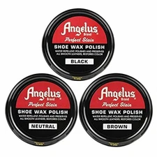 Angelus Shoe Wax Black, Brown, & Neutral (3-Pack)