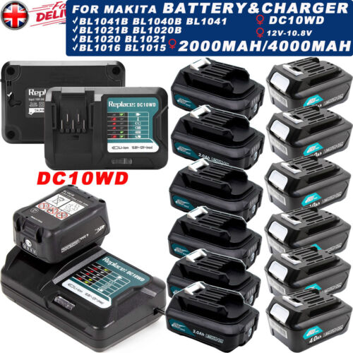BL1021B Makita Battery 12V 10.8V BL1041B BL1040B BL1020B BL1015 BL1016 & Charger - Afbeelding 1 van 41