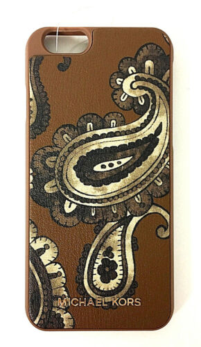 MICHAEL KORS PAISLEY LUGGAGE LEATHER IPHONE 6 CASE, RETAIL $70 - Picture 1 of 2