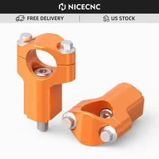CNC 1 1/8" HandleBar Riser Fat Handle Bar Mount Clamp For KTM Dirt Bike Off Road