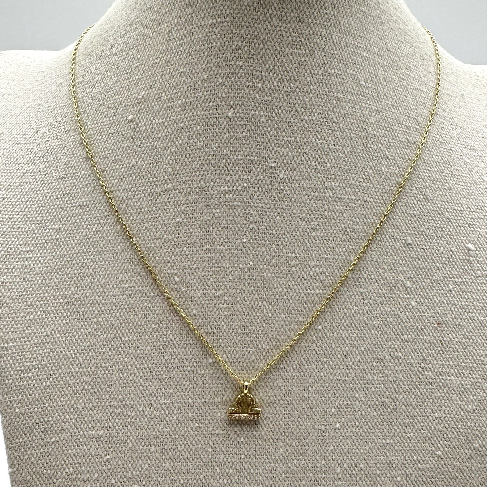 PAVOI Libra Pendant Necklace Slide Slider Adjustable Separate Closure Charm 18"