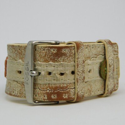 Fossil Genuine Leather Quartz Analog Women display picture 1