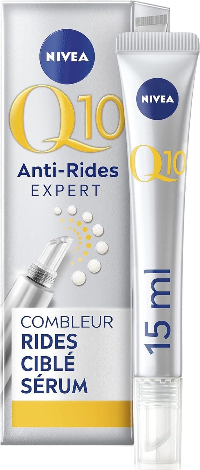Soin anti-âge NIVEA Q10 Expert anti-rides front et yeux flouteur 15ml