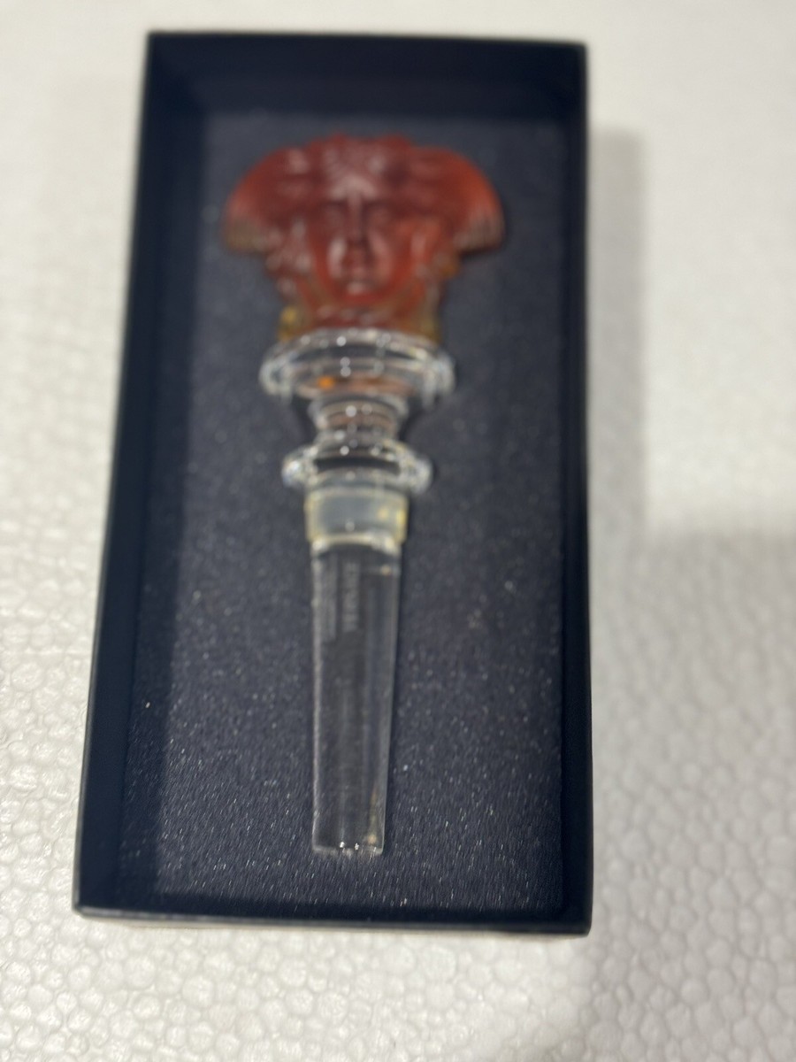 VERSACE Rosenthal メドゥーサ ワインストッパー ヴェルサーチ ROSENTHAL VERSACE FROSTED CRYSTAL MEDUSA HEAD WINE BOTTLE STOPPER