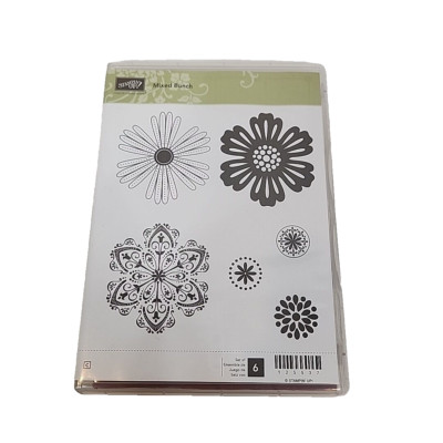 Stampin' Up! MIXED BUNCH Stamp Set of 6 125537 Flowers Floral Garden