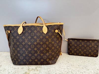 LOUIS VUITTON Monogram Neverfull Cherry MM Tote Bag With Pouch LV