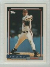 1992 Topps Baseball Card # 299 Charles Nagy - Indians