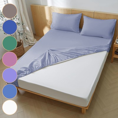 VOLL SPANNBETTLAKEN BETTLAKEN 100% POLY BAUMWOLLE 30CM TIEF SINGLE DOUBLE KING SIZE