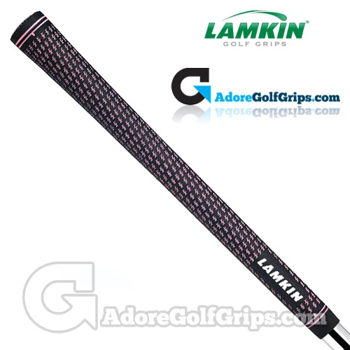 Neue Lamkin Crossline Untergröße/Damen Golf Griffe-schwarz/pink x 1