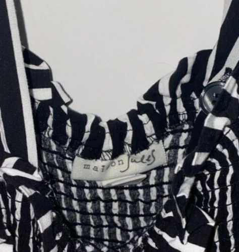 Mono Maison Jules Mameluco Para Mujer Talla M Mediano Negro/Blanco Rayas Foto 2 de 3