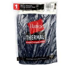 XL Hanes Men's Thermal Ankle Length Pant Navy Sealed NOS Vintage 2001