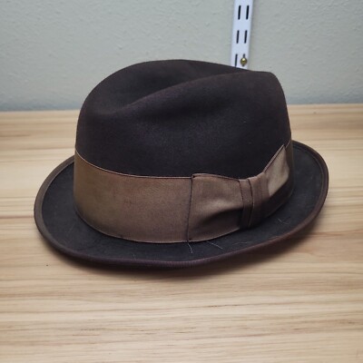 John E. Stetson Mens Brown Felt Lightweight Fitted Royal Fedora