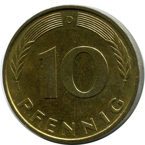 10 PFENNIG 1994 D WEST & UNIFIED DEUTSCHLAND GERMANY Münze #AZ463.D - 第 4/6 張圖片
