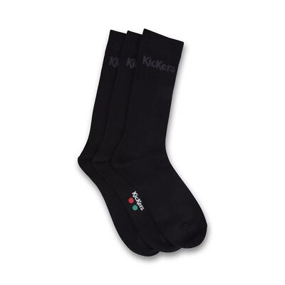 Kickers 3 PK Black Socks New
