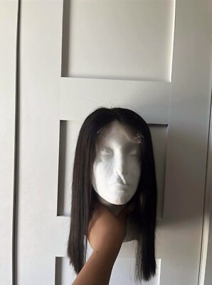 Short Straight Lace Closure Pixie Bob Cut Blunt Front  Human Hair Wig For Women