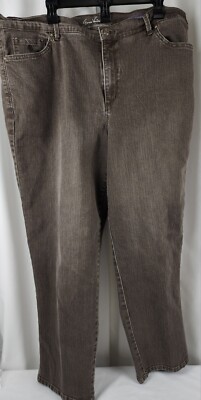 Gloria Vanderbilt Amanda Women s Size 20W Brown Jeans 42x29'' EUC