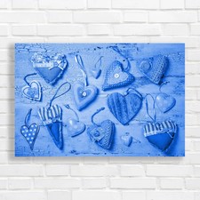 Romantic Shabby Chic Bedroom Ideas Blue Canvas Print Large Picture Wall Art