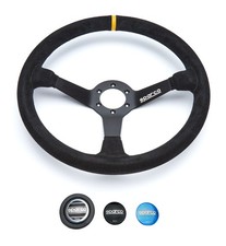 Sparco Steering Wheel 380 Mm Diameter 65 Mm Dish Black Suede Grip 015r368msn Sparco Steering Wheel 380 Mm Diameter 65 Mm Dish Black Suede Grip 015r368msn