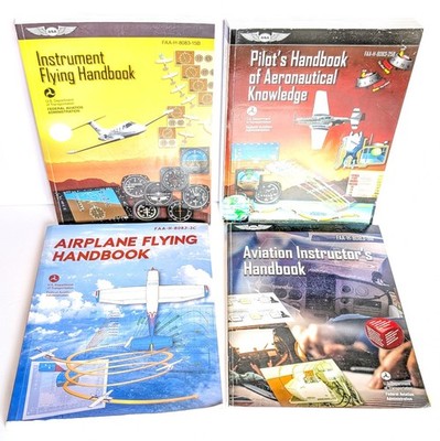 FAA Pilot Training Manuals Book Lot 4 Flight Instruction Instrument Airplane Kit