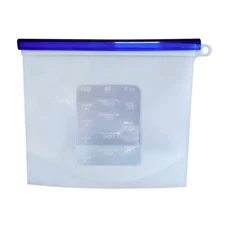 7Penn Silicone Food Storage Bag 1000mL - 1pk Blue 8 x 6.25in Reusable Food Bags