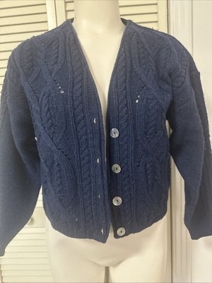 Campsite Knitwear Vintage Wool Sweater Cardigan Made in Scotland S
