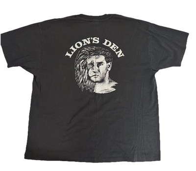 Vintage Ken Shamrock Lions Den Single Stitch Graphic T Shirt Size
