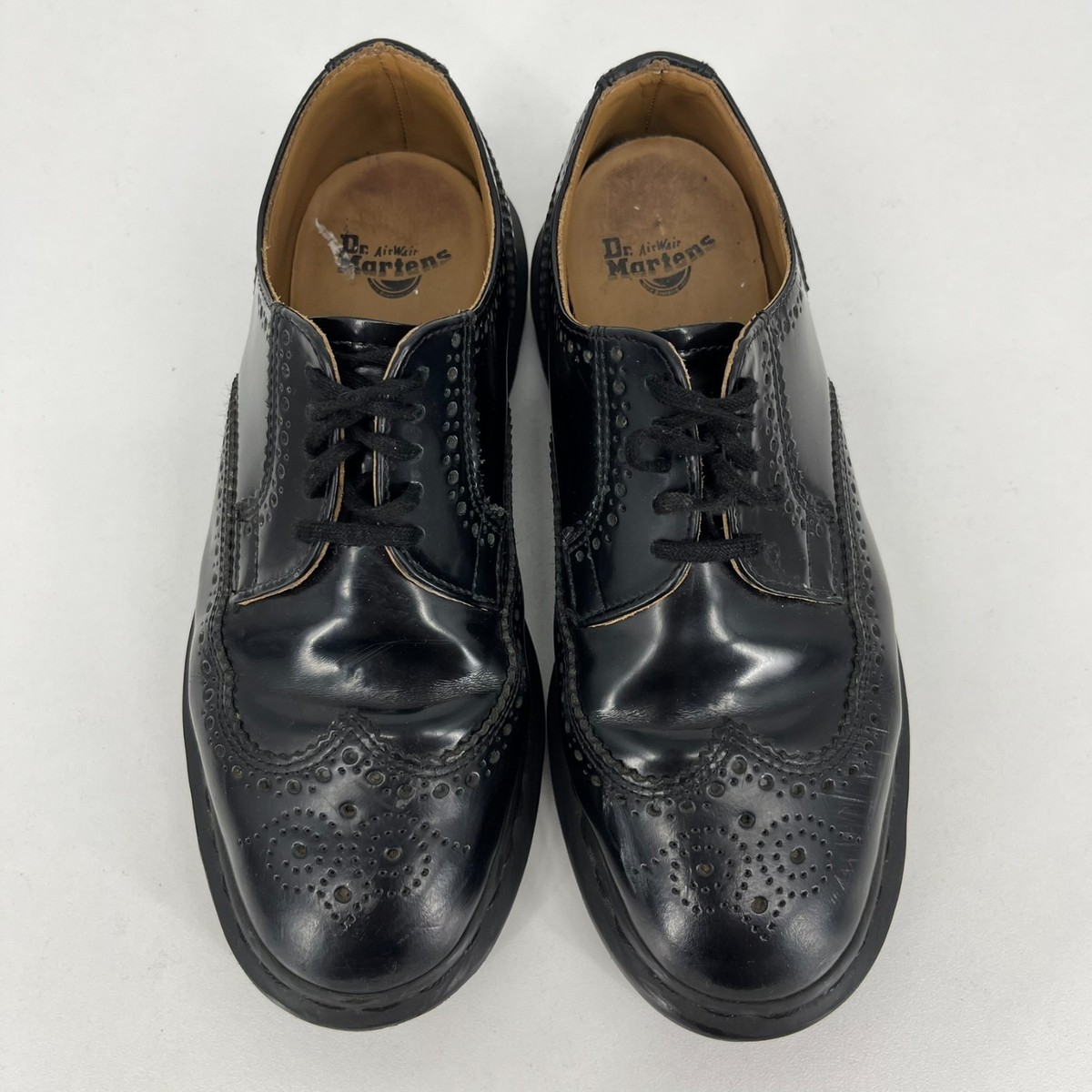 Dr. Martens Kelvin Black Leather Wingtip Brogue Shoes Men\'s US 13 AirWair Oxford Dr Martens Kelvin II Black Leather Wingtip Shoes Lace Up  main image 2