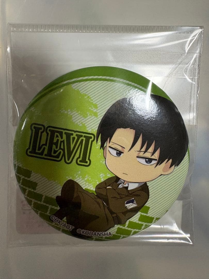 Translated title (accurate, concise): Attack on Titan Levi Pin Badge (Can