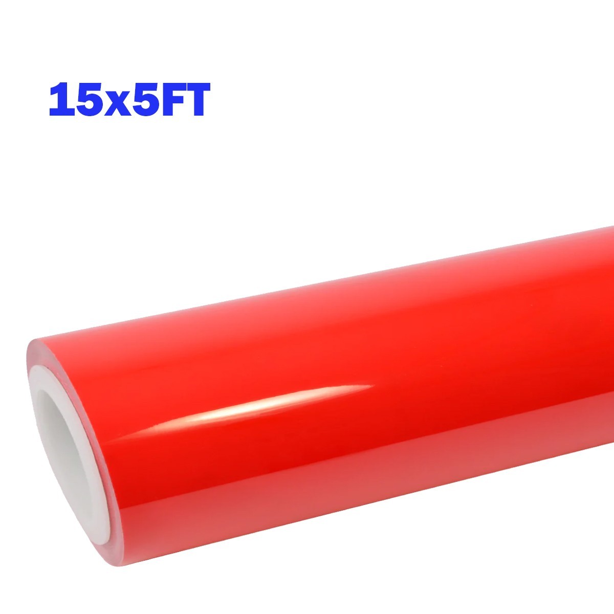 180"x60" Ultra Gloss PET Liner Ferrari Red Car Vinyl Wrap Air Release 15FT x 5FT