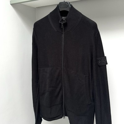 Stone Island Strickjacke Pullover Sweatshirt Small schwarz Ghost Baumwolle Kaschmir ptp20 