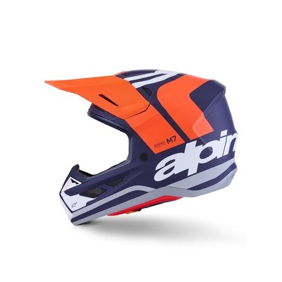 Alpinestars SM7 Core Helmet - Orange/Blue - Matte - Small 8301826-408-S